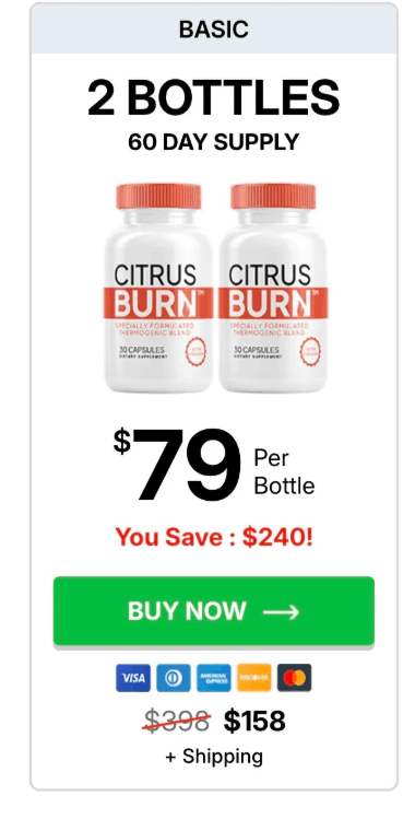 CitrusBurn 2 bottle