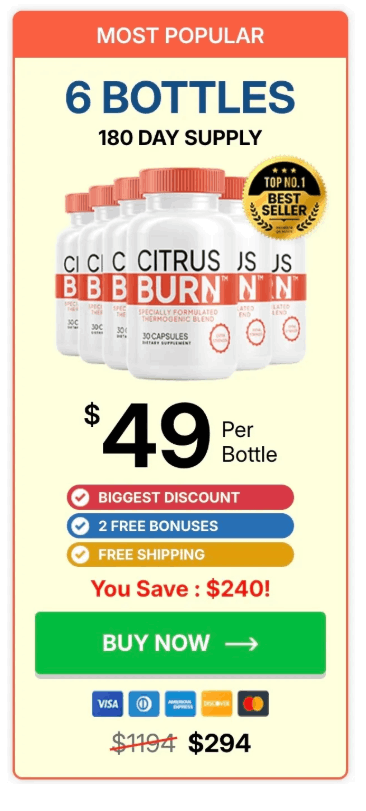 CitrusBurn 6 bottle