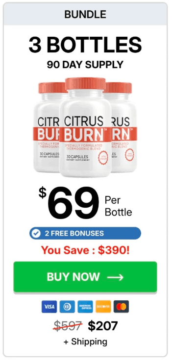 Citrusburn 3 bottle