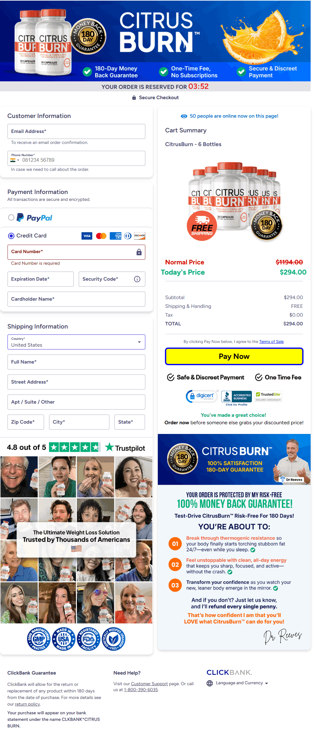 CitrusBurn-Secure-CheckoutPage